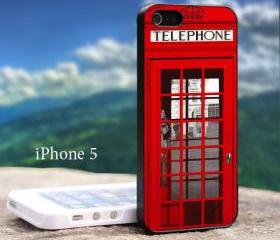 London Phone Box For iPhone 5 Black Case